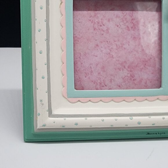 Hand Painted Floral Picture Frame By Bonnie Lynn Pastel Colors Easter - Picture 4 of 11